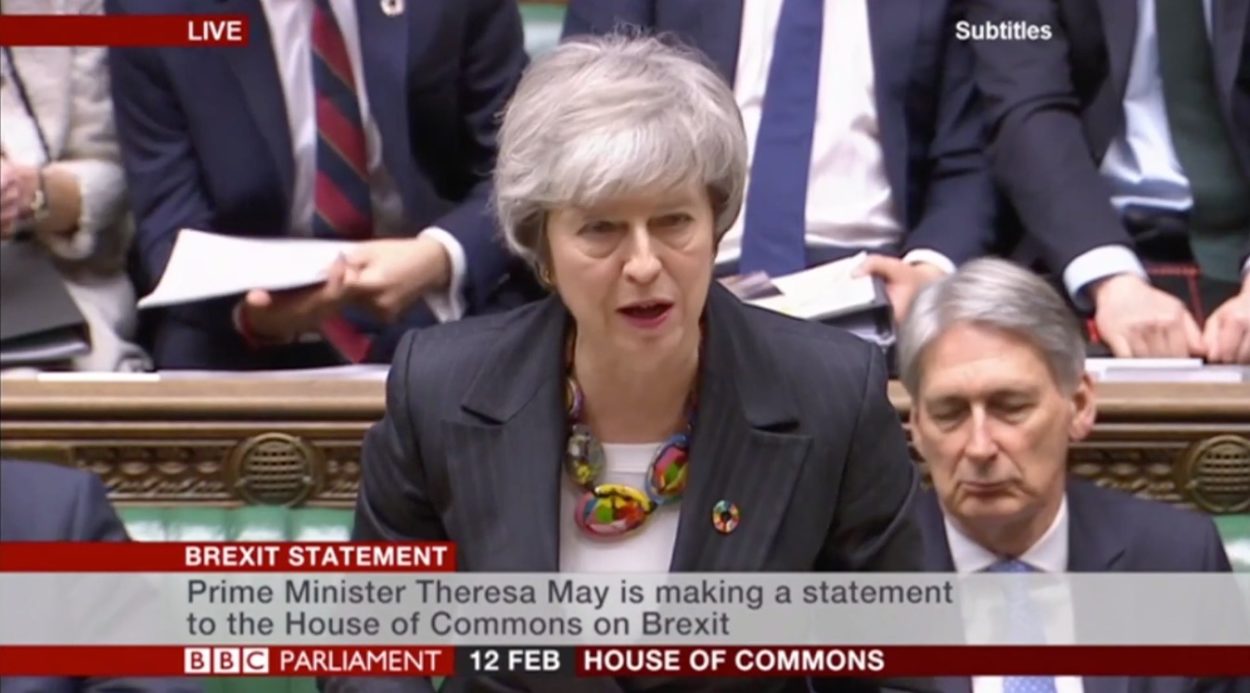 Theresa May tells MPs to hold their nerve so she can get the changes they require to the Withdrawal Agreement